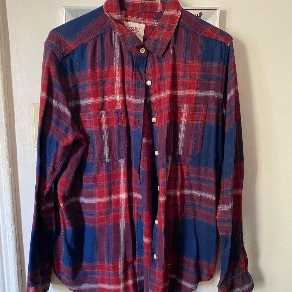 Red and Blue Flannel button down